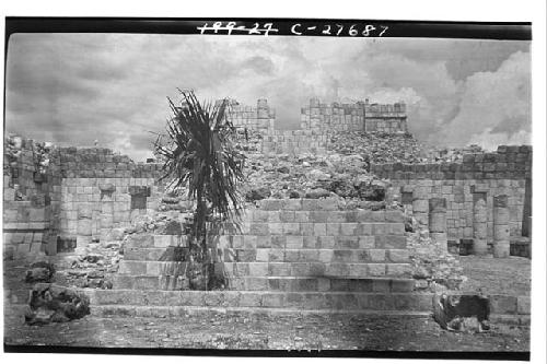 Front view of the Temple of Wall Panels looking east