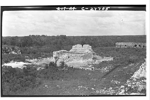 T of Wall panels, bird's eye view from Monjas, close of 1927 field season.