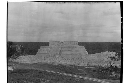 Temple of Warriors from Castillo at close of 1928 field season