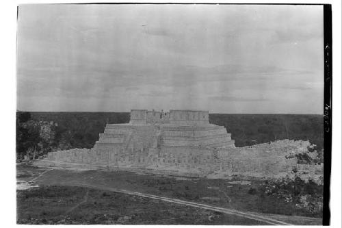 Temple of Warriors from Castillo at close of 1928 field season