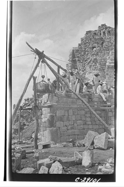 Caracol, NE corner upper terrace.