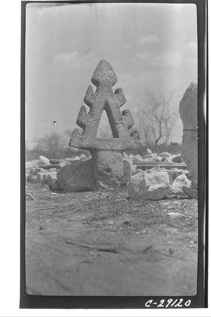 Caracol. Roof crest from NE corner.