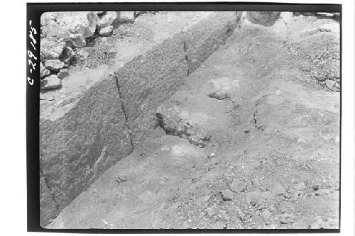 Caracol, floor levels as noted at the S. end of lower stairway.