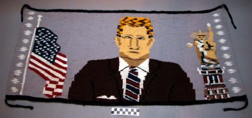 Pictorial rug, "President Kennedy"