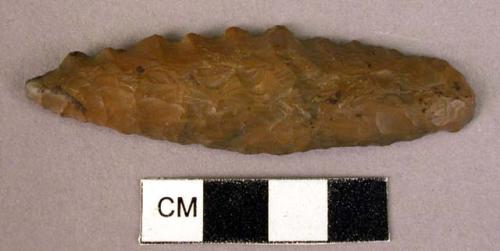 Arrowhead, flint, concave base