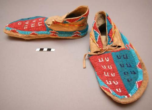 Moccasins once worn by Little Big Bear, Cree Chief