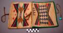 Twined corn husk wallet-purse: geometric motifs