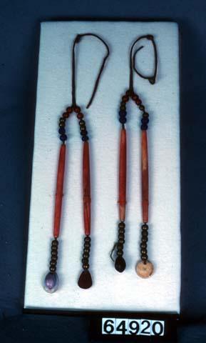 Pair of scalp lock pendants