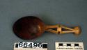 Man's elkhorn spoon. Used to eat acorn mush. 18x6x8 cm.