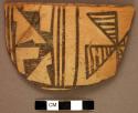 Painted potsherd