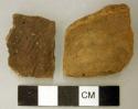 Ceramic, earthenware rim and body sherds