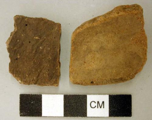 Ceramic, earthenware rim and body sherds