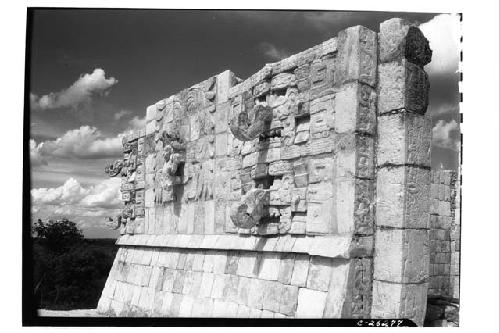 T of War. Mask panels N. anta seen from SW after rebuilt to height of 2 masks