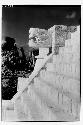 Serpent head in north balustrade at the Temple of Warriors