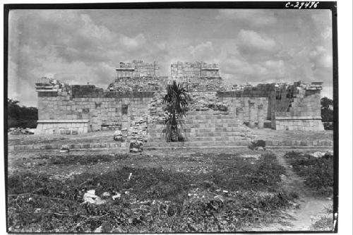 Front view of the Temple of Wall Panels looking east