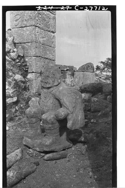 High Priest's grave, sculptured stone figure.