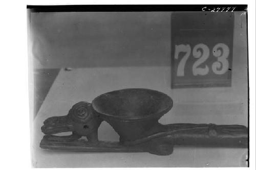 Clay pipe, polished redware - Northwest Colonnade, below floor level in fill.