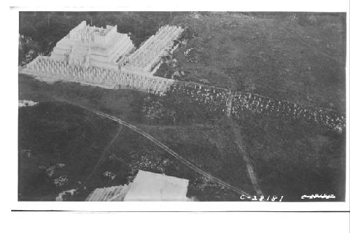 Aerial view of the Temple of Warriors