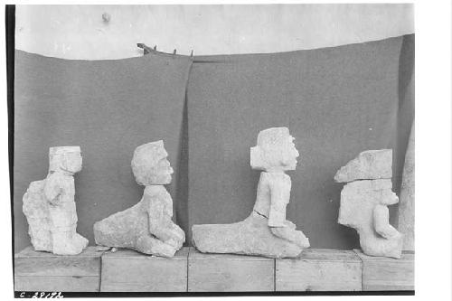 Stone figures from Caracol and W. Annex.