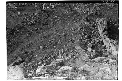 Caracol, S. Annex, before excavation, view taken from top of Caracol, first plat