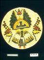 Coiled circular plaque with Crow Mother kachina motif