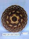 Plaited bowl of willow with scalloped rim