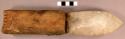 Sacrificial knife - original wooden handle (5 5/8" long), slightly carved end, l