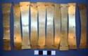 Thin Gold Strip 4 1/2  l x 3/4" at ends 1/2" at center