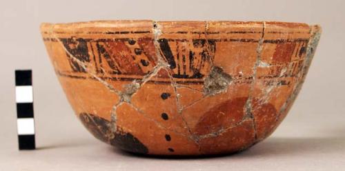 Potsherds, including 2 large fragments of shallow bowl-shaped vessel