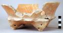 1 sherd, flanged tetrapod bowl, orange ware