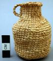 Small salt basket - corn husk in twined weave