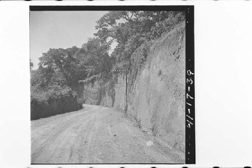 Volcanic Ash Section in Road Cut on Slope of Volcan Tecapa