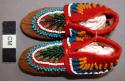 Pair of doll's moccasins, beaded