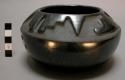 Carved black-on-black ware bowl