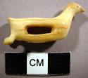 Button, carved ivory duck figure