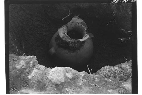 Mound C-I, Z-178 containing Cremation 8. One shows lid.