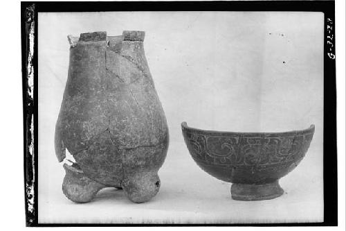 Fragment of bowl, orangeware - Initial Series, W. mouth of E. passage. Tripod