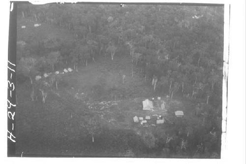 Aerial view of headquarters camp