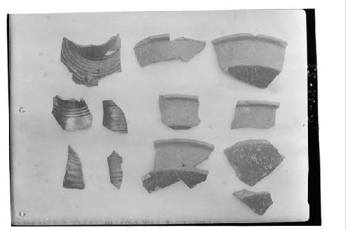 Pot sherds - 1. Initial Series group, E. patio 2. Initial Series group, E. patio