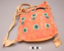 Crow medicine bag of Tobacco Society. Decorated w/ beadwork, tassles, pigment