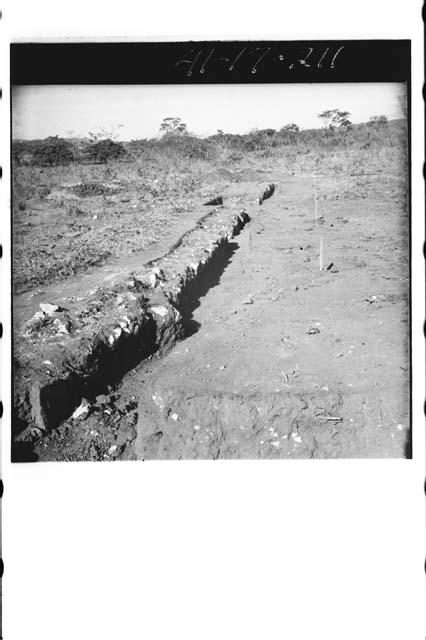 South side of south boundary wall of ballcourt