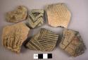 24 decorated pot sherds