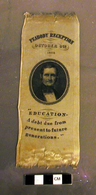 Commemorative ribbon, George Peabody