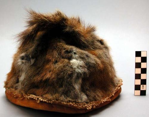 Squirrel skin cap.