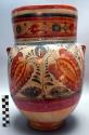 Large painted ceramic pot with small handles