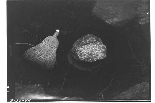 Mound C-II, Z-178 with clay lid held by flat stone. Contains Cremation 5.