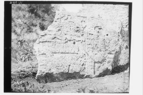 Front of stela fragment near bottom