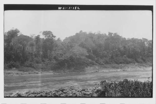 Camp site - looking from Guatemala side towards Mexico