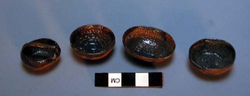 Toy vessels, glazed and stamped