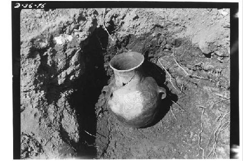 Cremation jar in situ